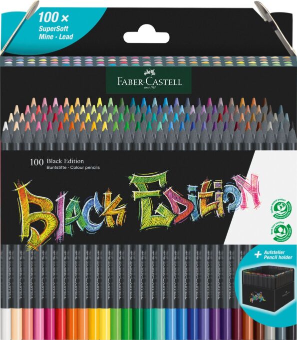 crayons couleurs black edition x 100 faber castell p image 61246 grande